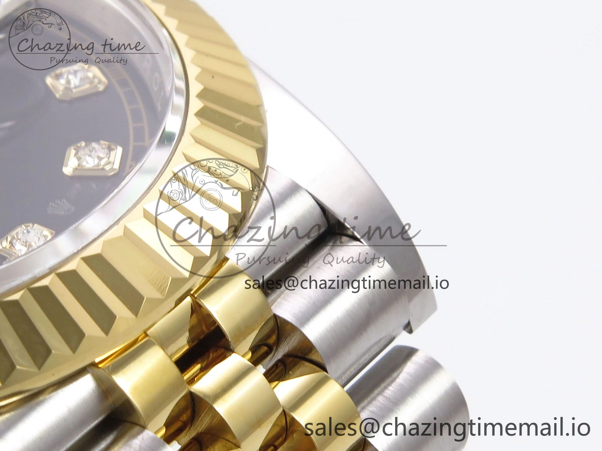 DateJust 41 126333 EWEF Best Edition Black Diamonds Dial on SS YG Jubilee Bracelet A3235
