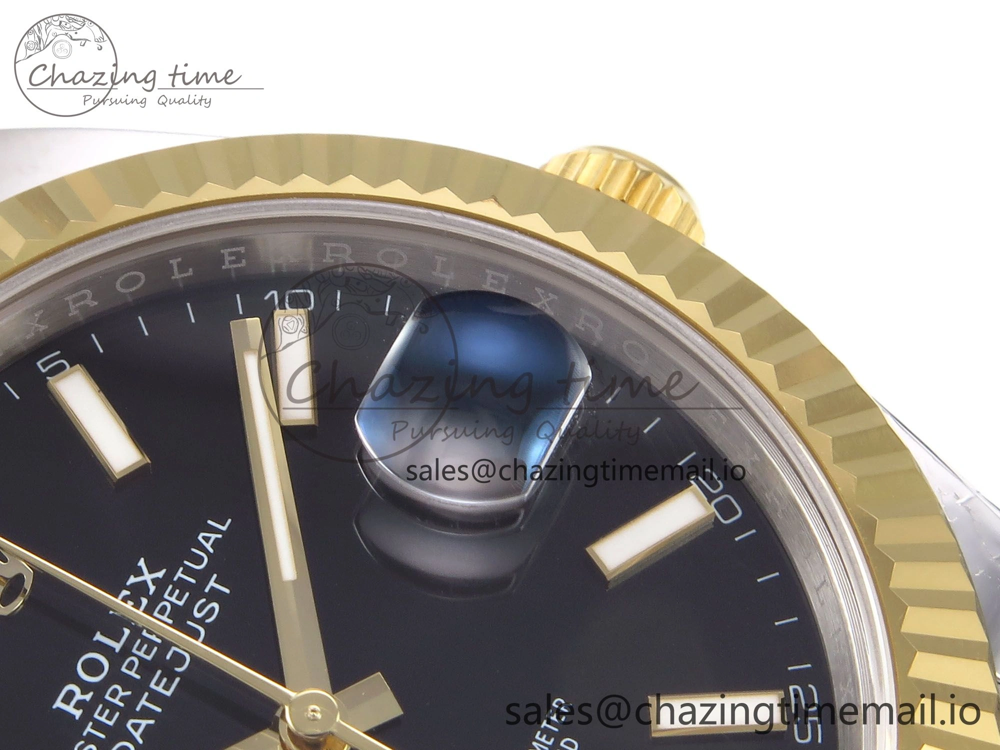 DateJust 41 126333 EWEF Best Edition Black Stick Dial on SS YG Jubilee Bracelet A3235