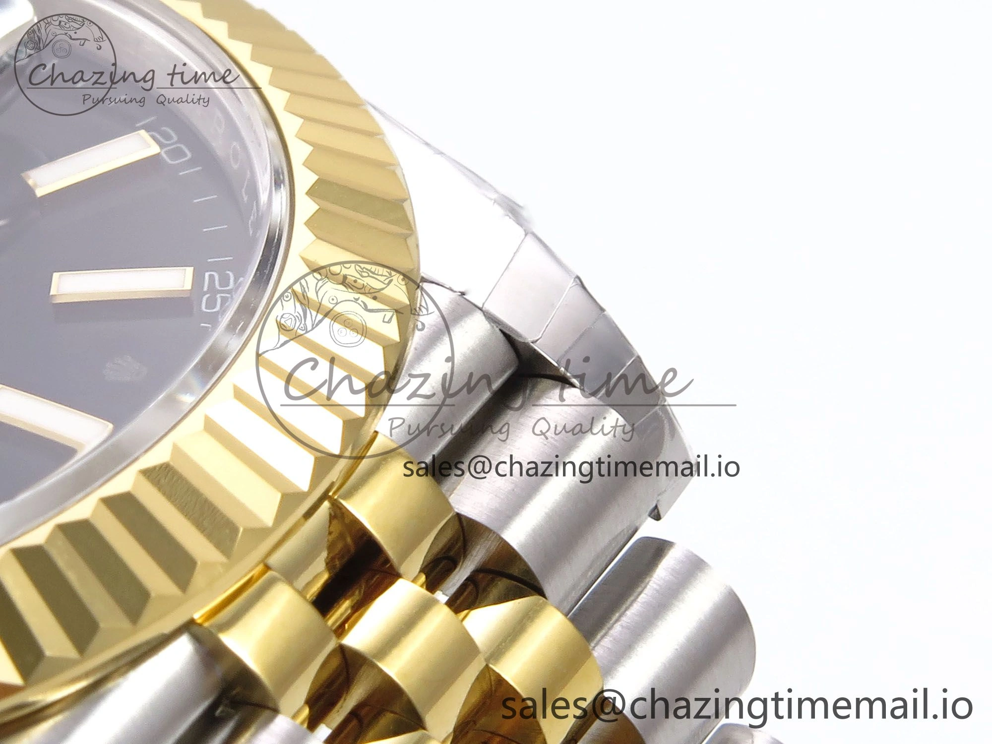 DateJust 41 126333 EWEF Best Edition Black Stick Dial on SS YG Jubilee Bracelet A3235