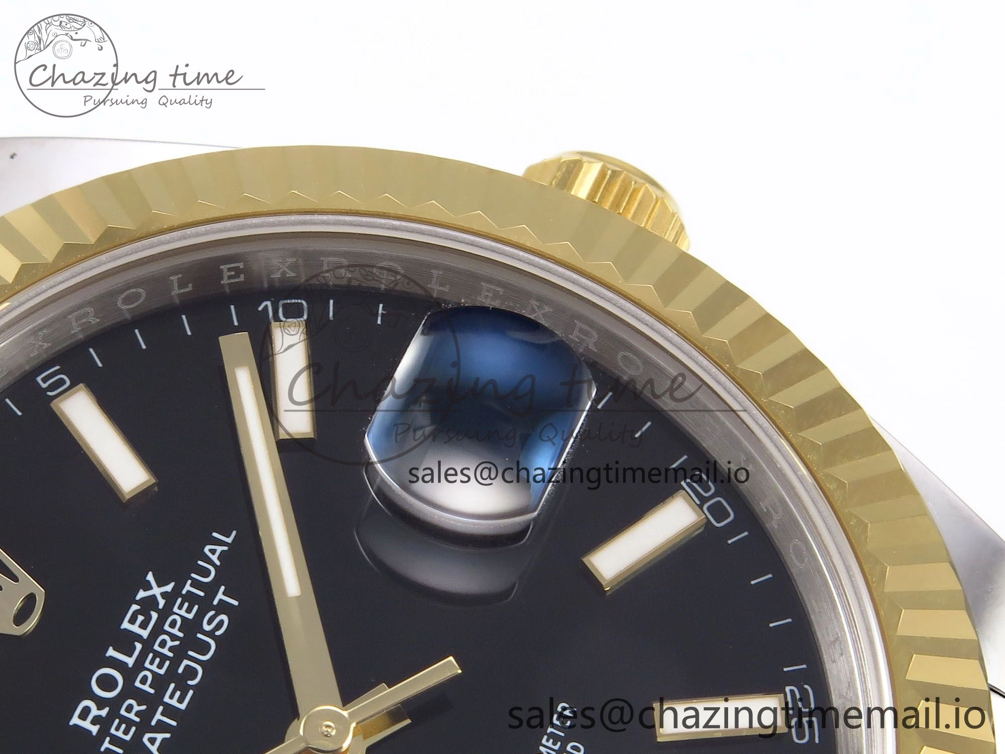 DateJust 41 126333 EWEF Best Edition Black Stick Dial on SS YG Oyster Bracelet A3235