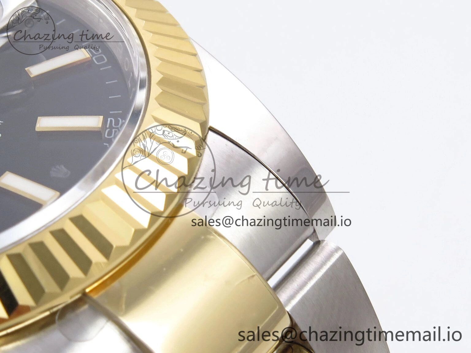 DateJust 41 126333 EWEF Best Edition Black Stick Dial on SS YG Oyster Bracelet A3235