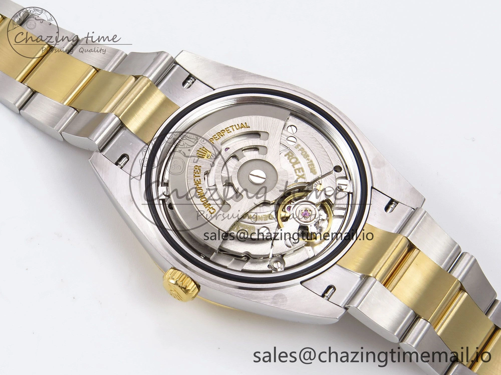 DateJust 41 126333 EWEF Best Edition Gray Dial Green Roman Marker on SS YG Oyster Bracelet A3235