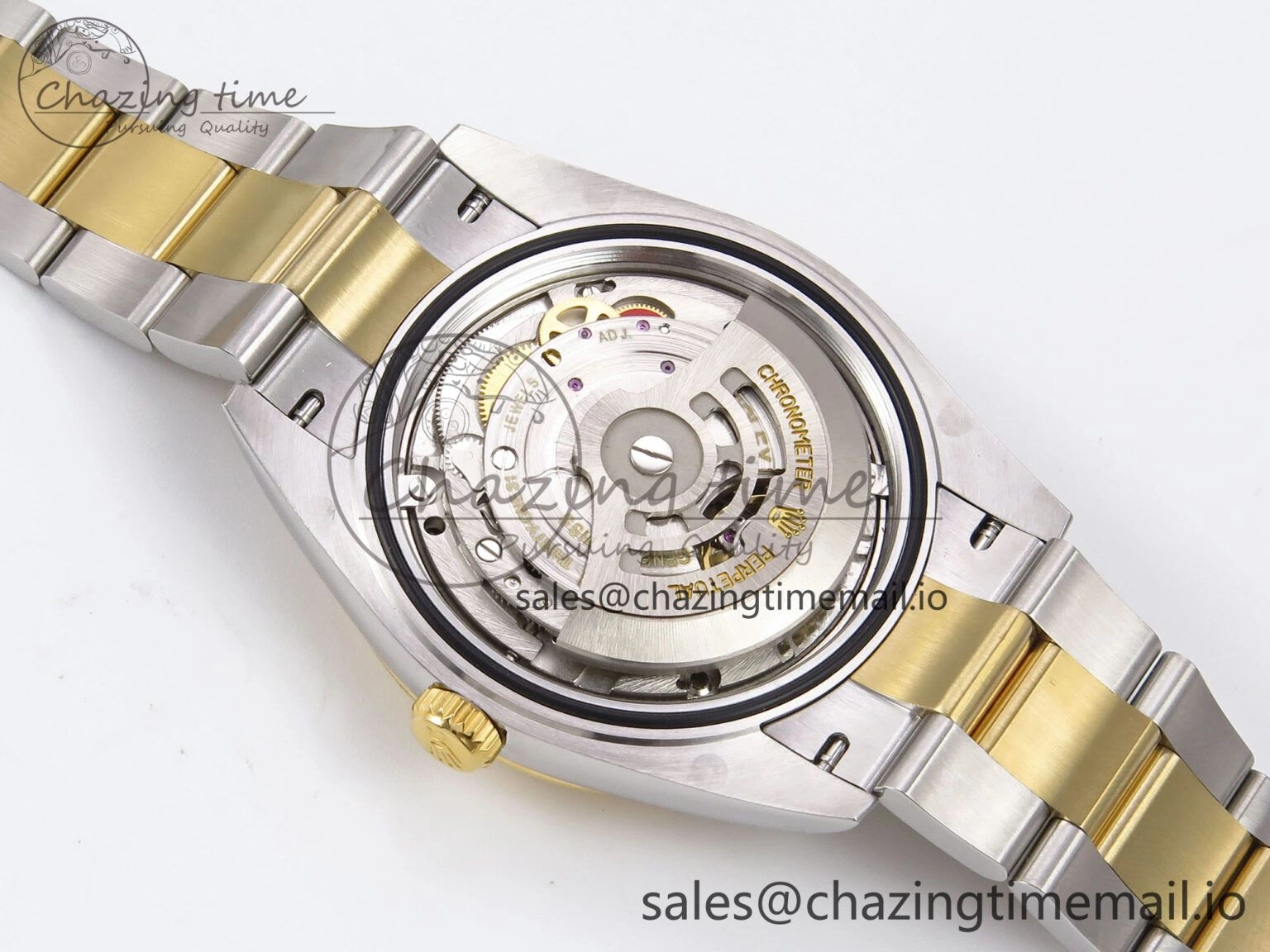 DateJust 41 126333 EWEF Best Edition Gray Dial Green Roman Marker on SS YG Oyster Bracelet A3235