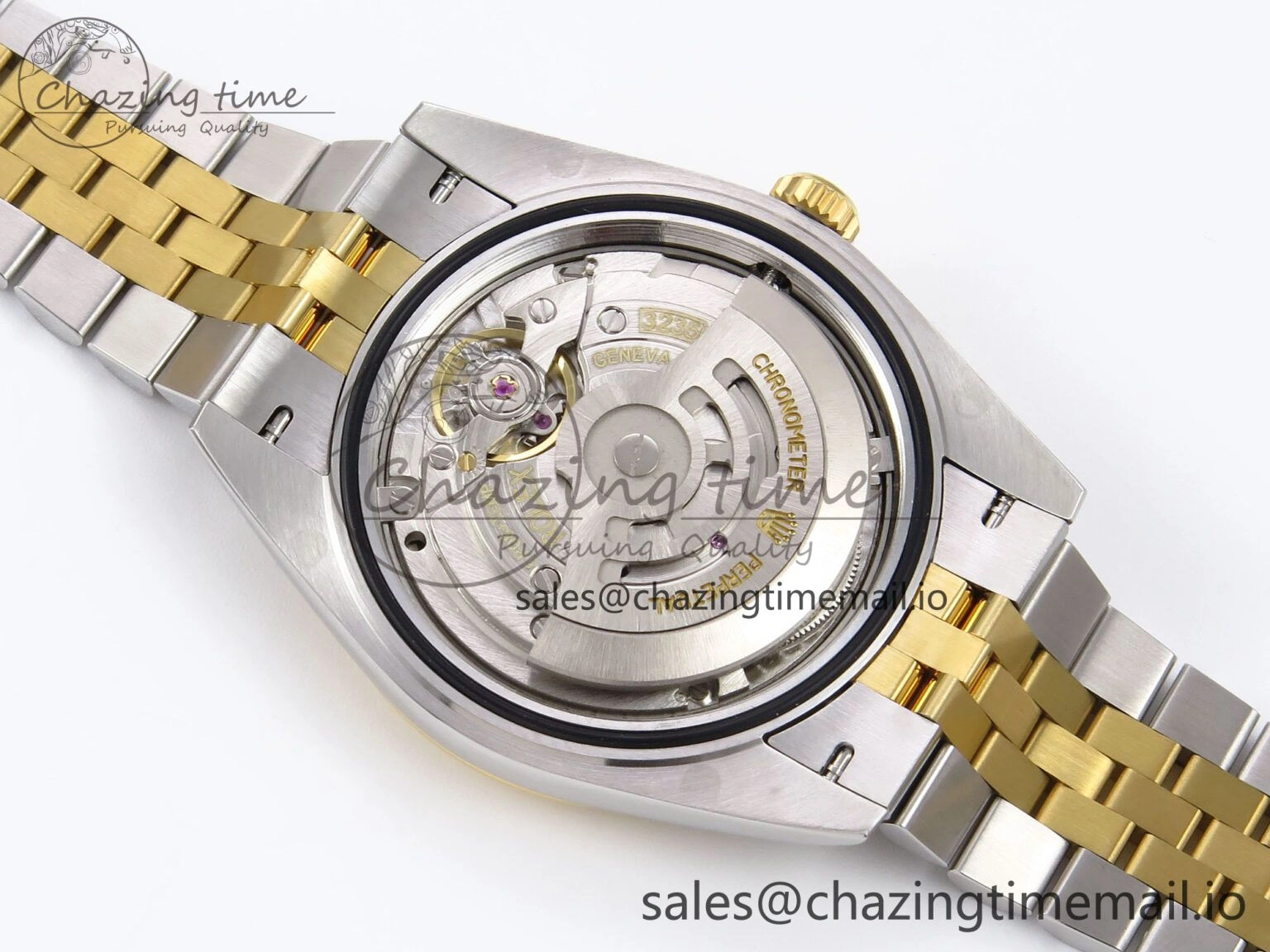 DateJust 41 126333 EWEF Best Edition Gray Dial Green Roman Markers on SS YG Jubilee Bracelet A3235