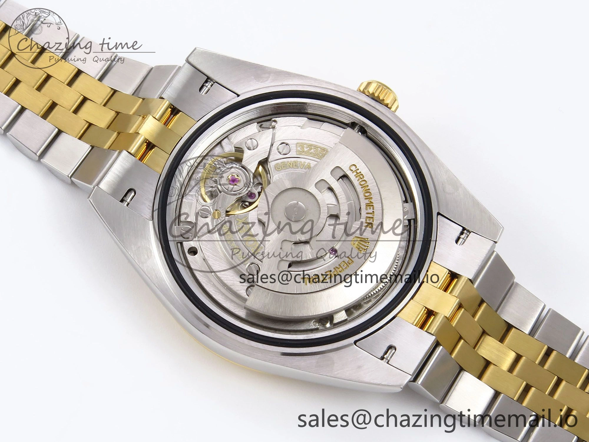 DateJust 41 126333 EWEF Best Edition Gray Dial Green Roman Markers on SS YG Jubilee Bracelet A3235