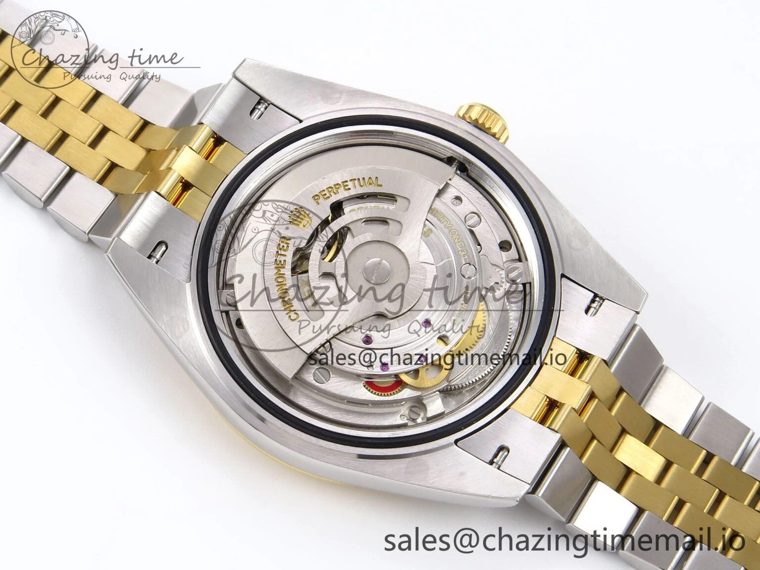 DateJust 41 126333 EWEF Best Edition Gray Dial Green Roman Markers on SS YG Jubilee Bracelet A3235