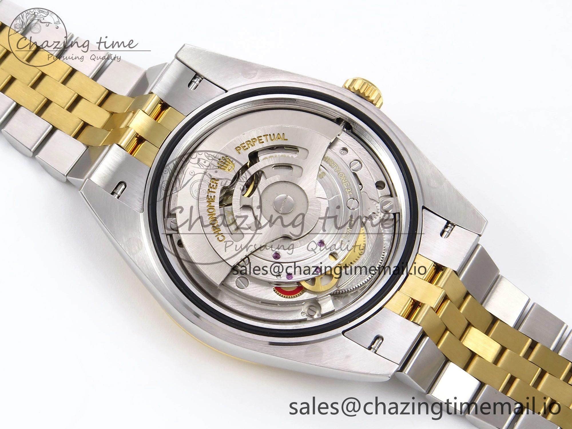 DateJust 41 126333 EWEF Best Edition Gray Dial Green Roman Markers on SS YG Jubilee Bracelet A3235