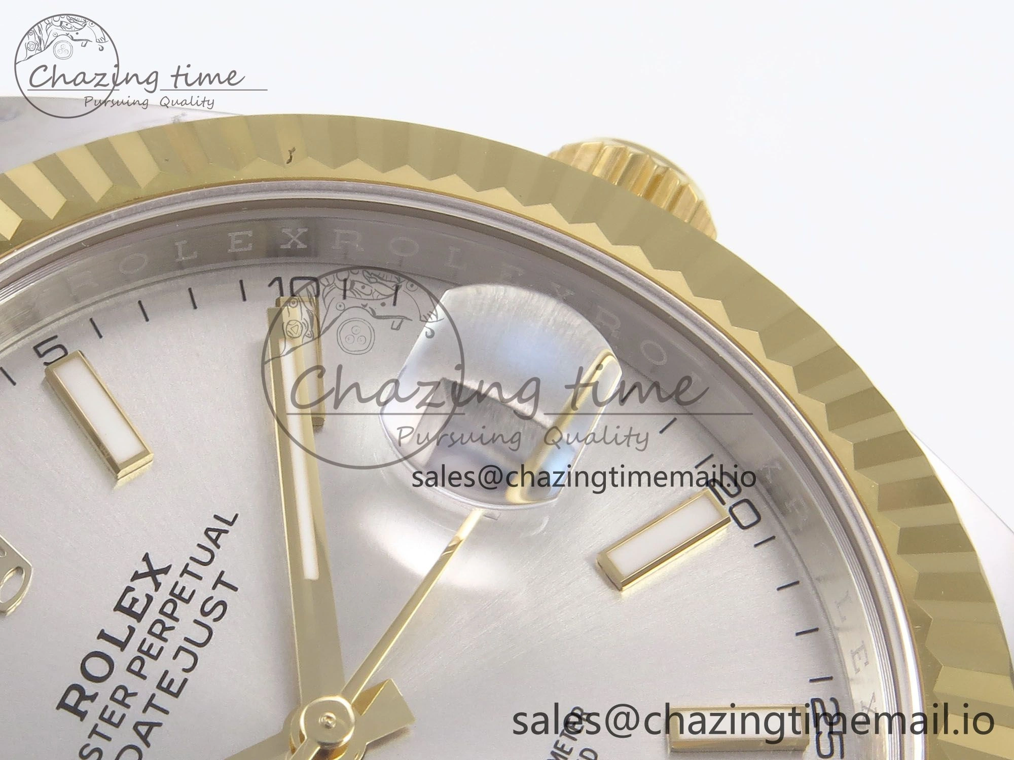 DateJust 41 126333 EWEF Best Edition Silver Stick Dial on SS YG Jubilee Bracelet A3235