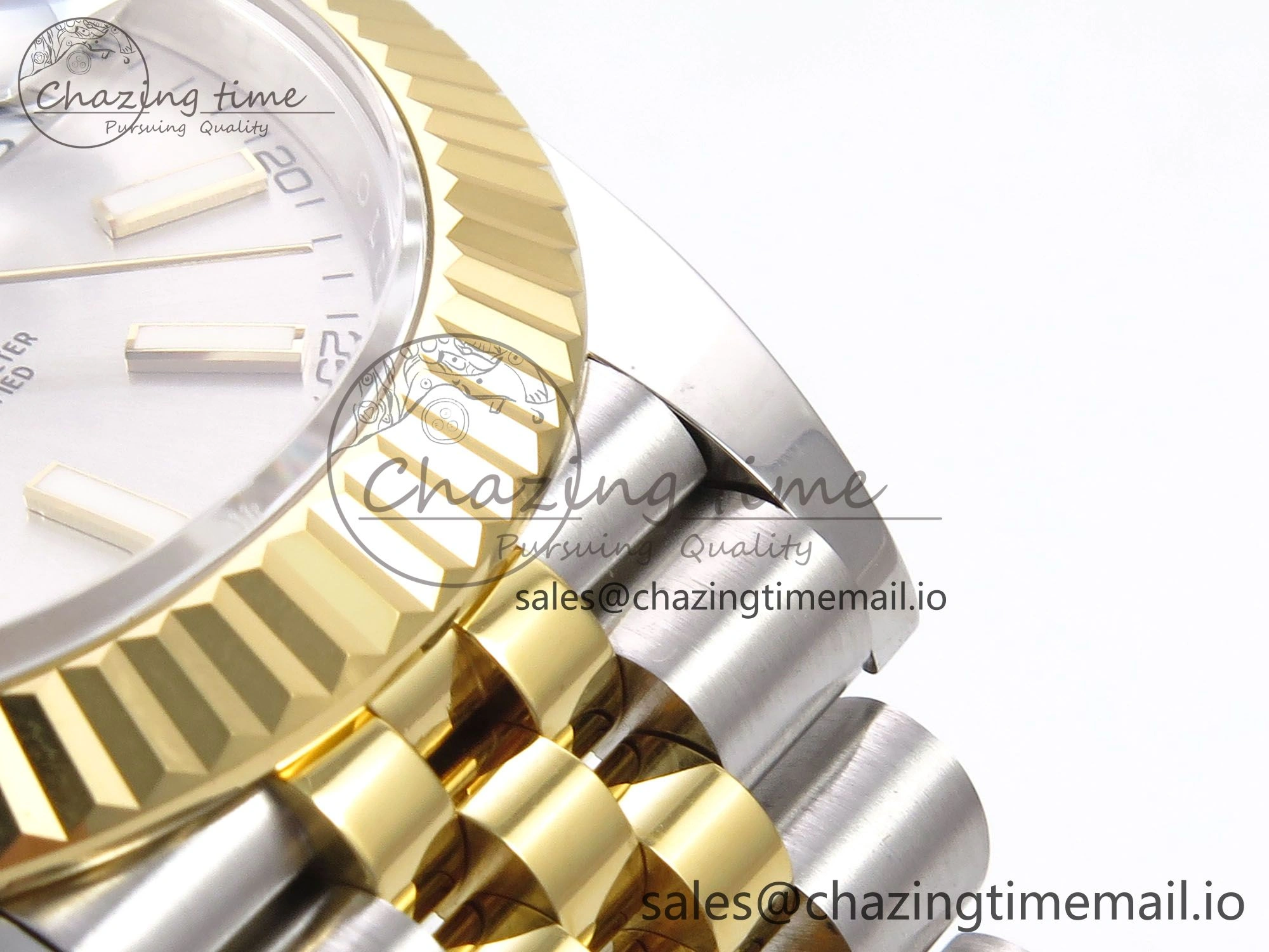 DateJust 41 126333 EWEF Best Edition Silver Stick Dial on SS YG Jubilee Bracelet A3235