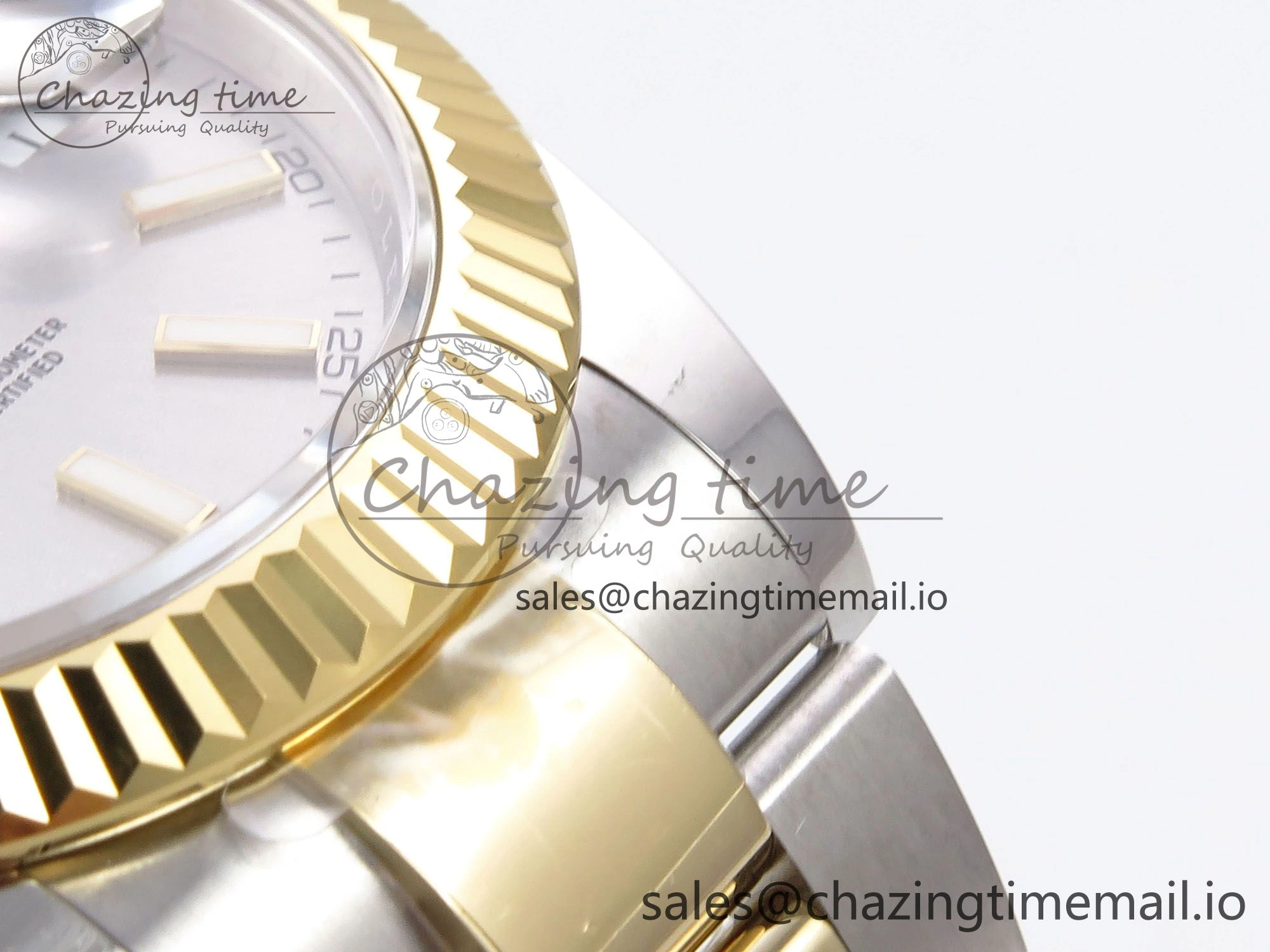 DateJust 41 126333 EWEF Best Edition Silver Stick Dial on SS YG Oyster Bracelet A3235