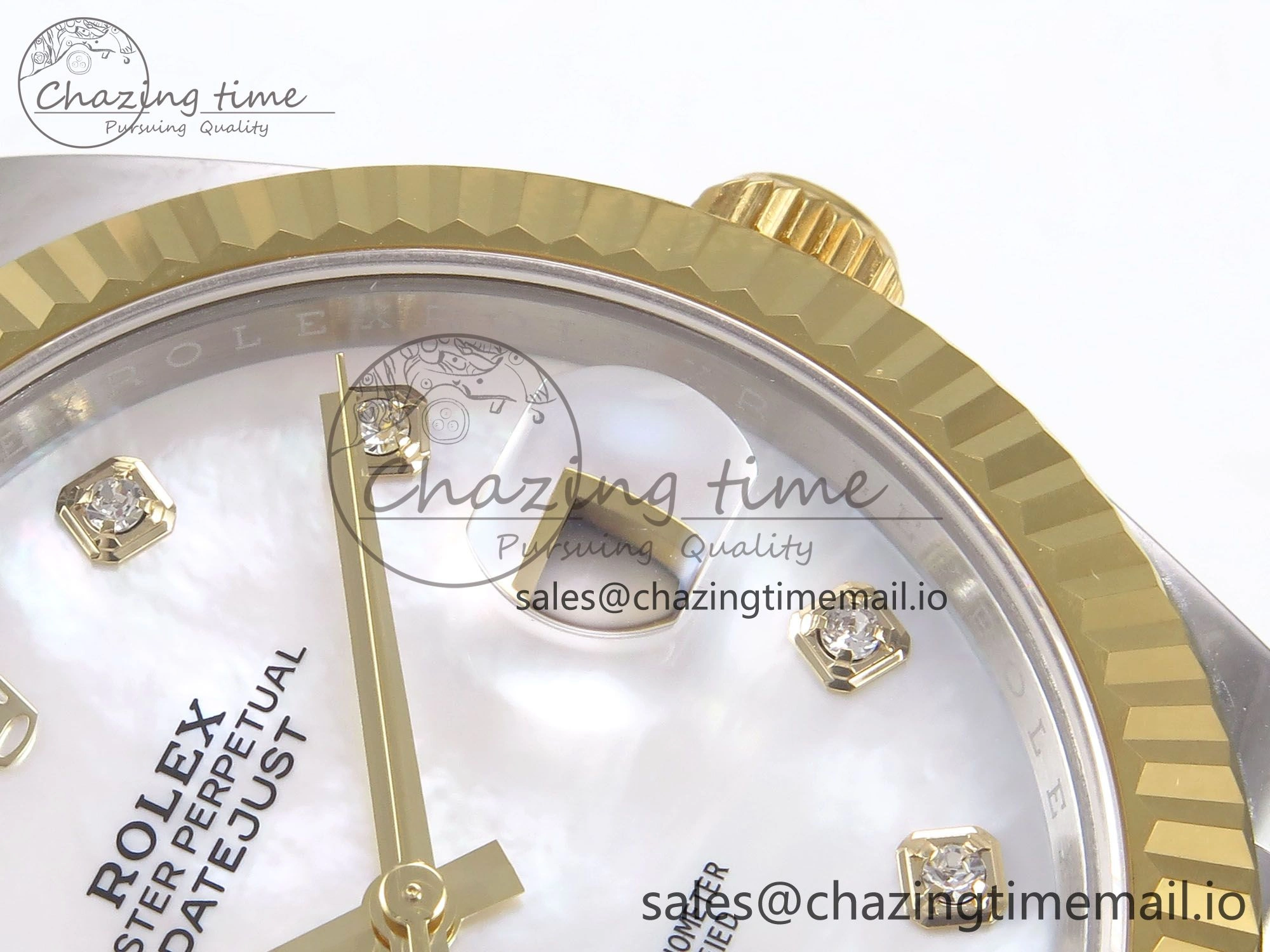 DateJust 41 126333 EWEF Best Edition White MOP Dial on SS YG Jubilee Bracelet A3235
