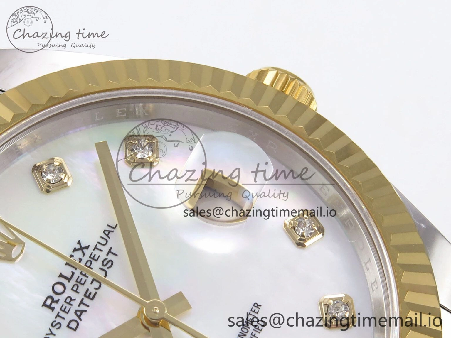 DateJust 41 126333 EWEF Best Edition White MOP Dial on SS YG Oyster Bracelet A3235