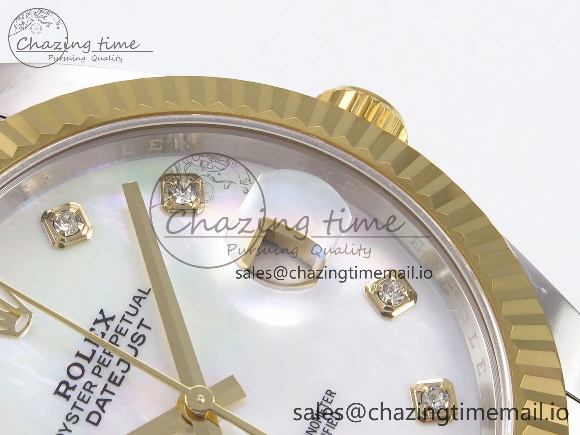 DateJust 41 126333 EWEF Best Edition White MOP Dial on SS YG Oyster Bracelet A3235