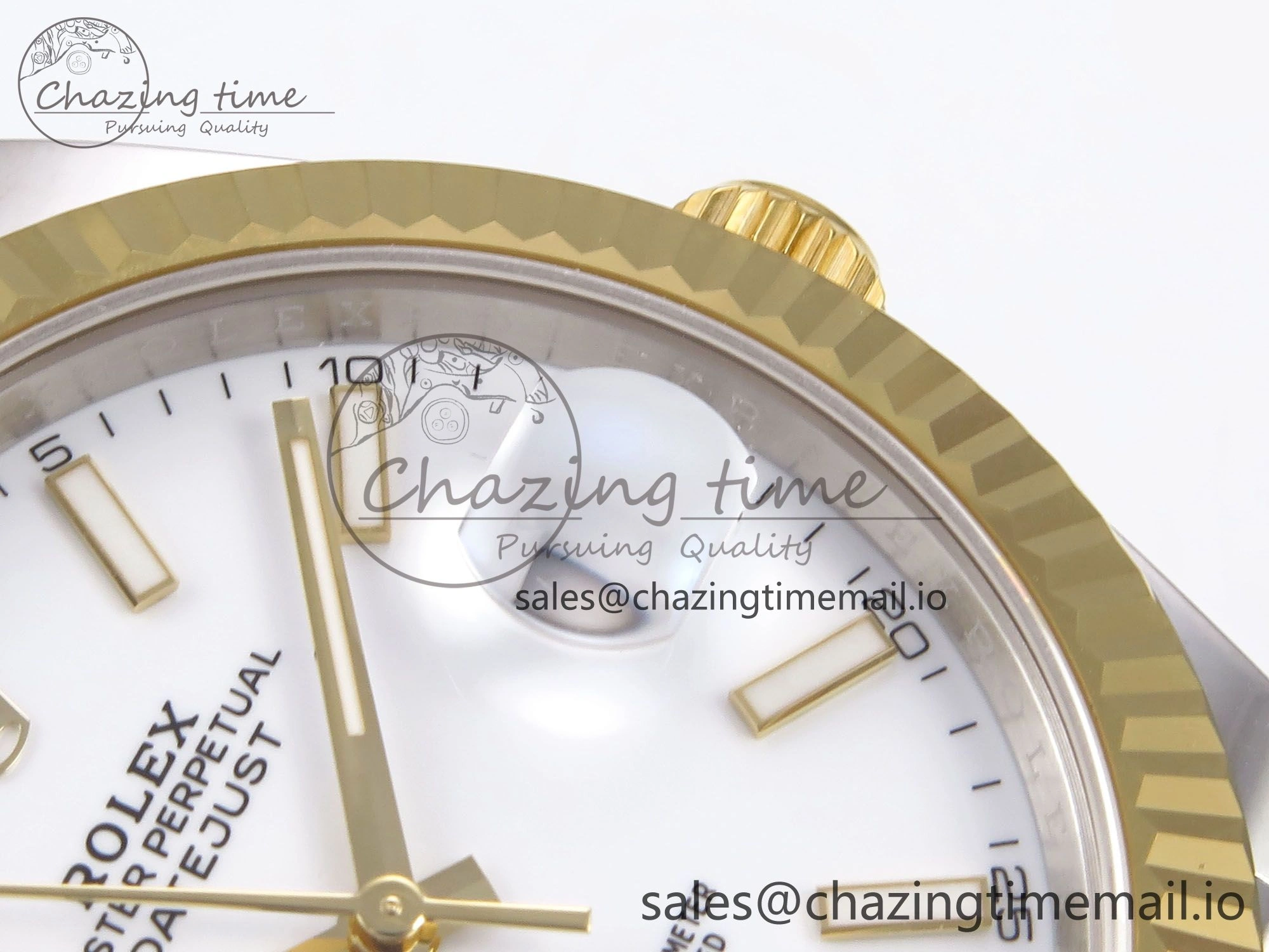 DateJust 41 126333 EWEF Best Edition White Stick Dial on SS YG Jubilee Bracelet A3235