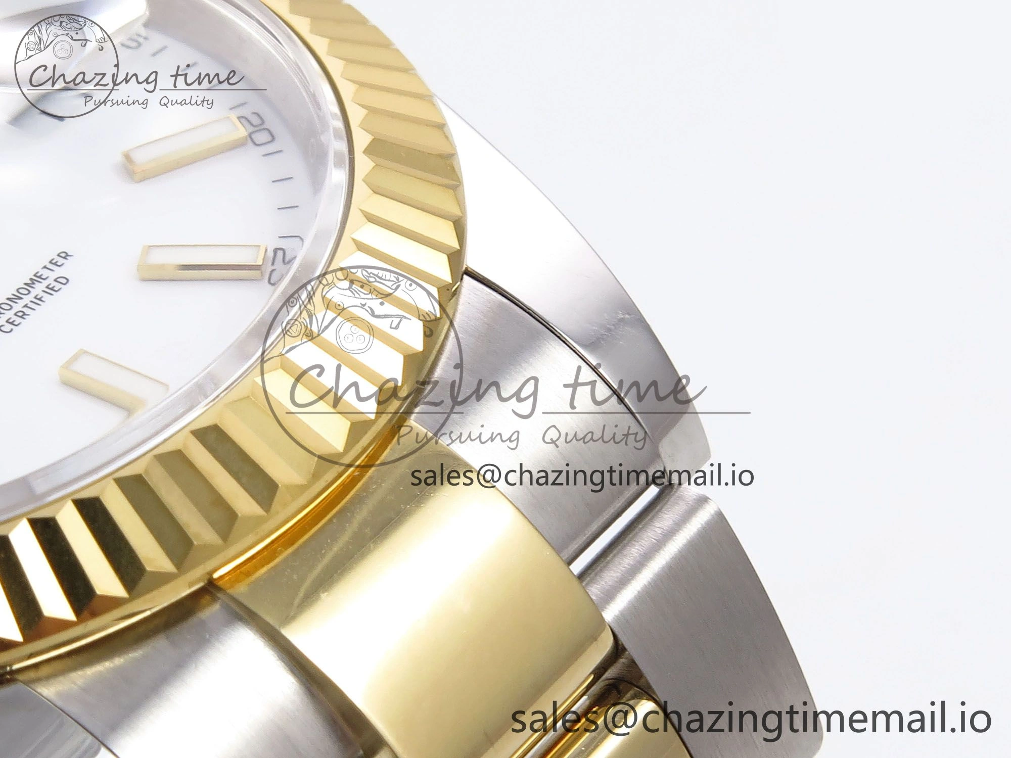 DateJust 41 126333 EWEF Best Edition White Stick Dial on SS YG Oyster Bracelet A3235