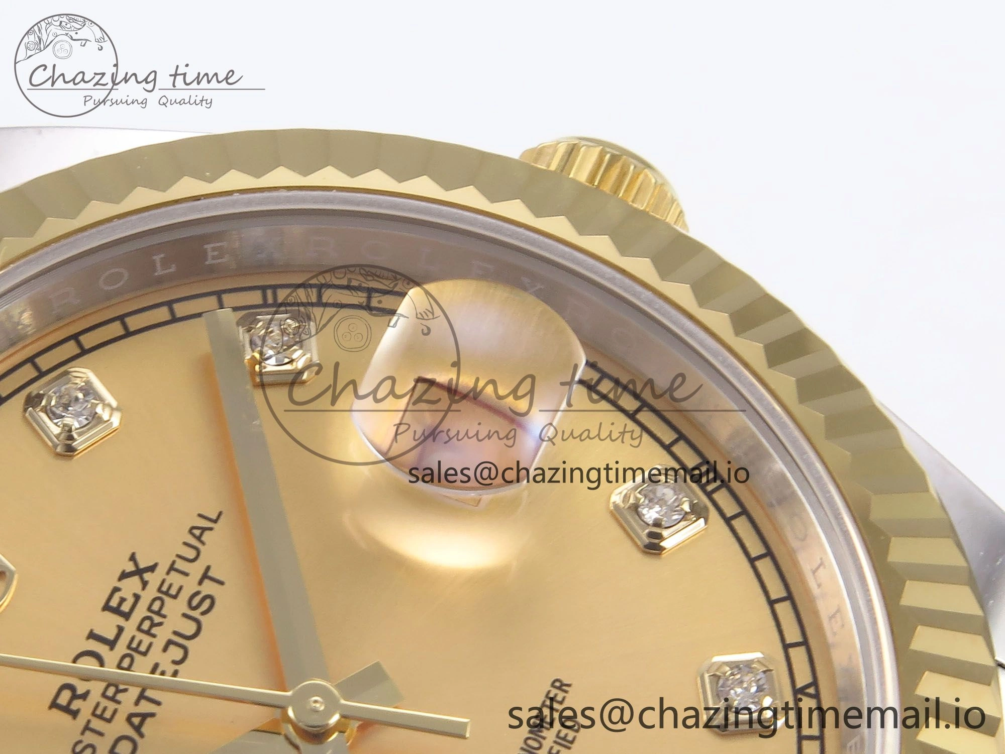 DateJust 41 126333 EWEF Best Edition YG Diamonds Dial on SS YG Oyster Bracelet A3235