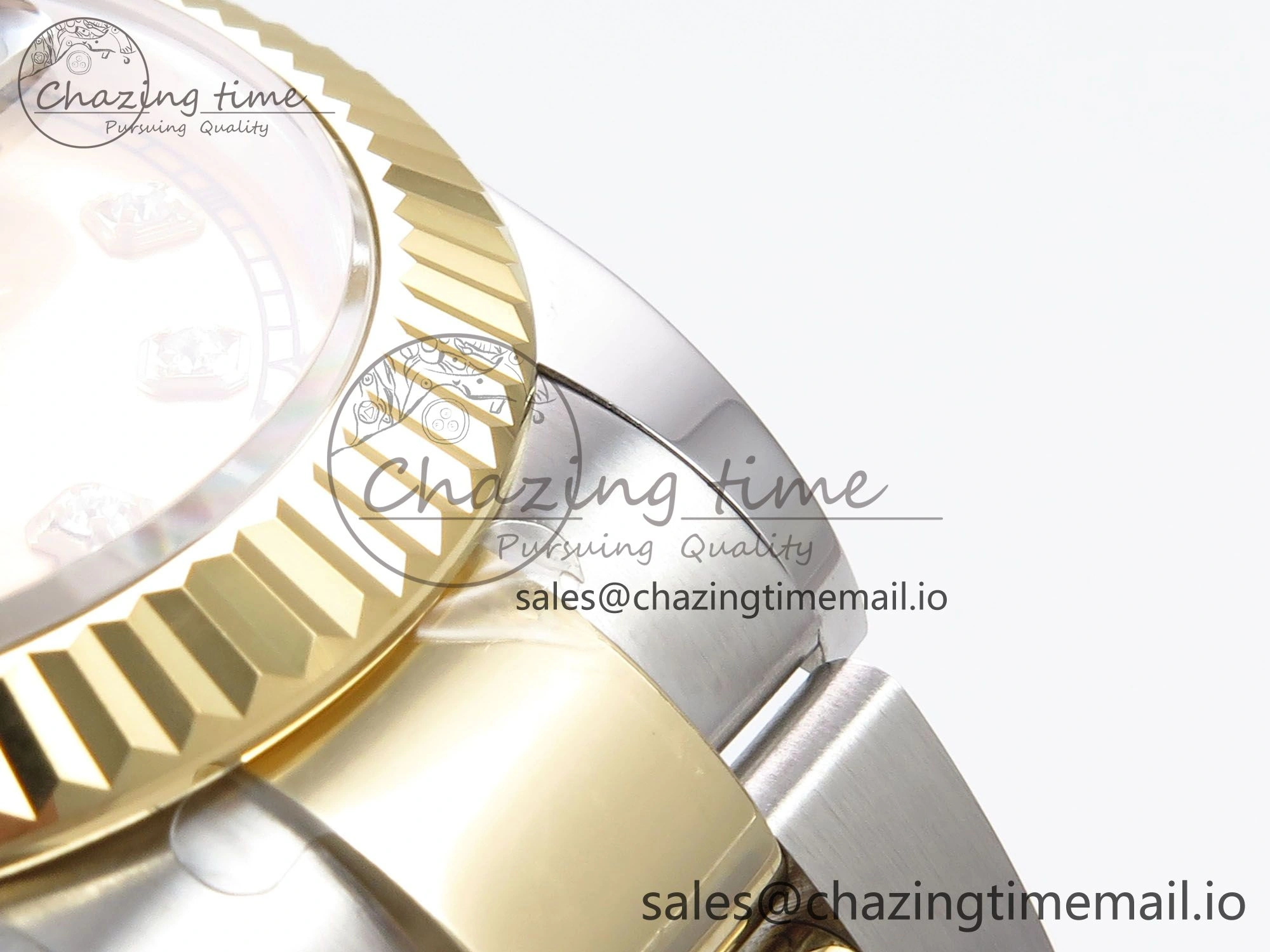 DateJust 41 126333 EWEF Best Edition YG Diamonds Dial on SS YG Oyster Bracelet A3235