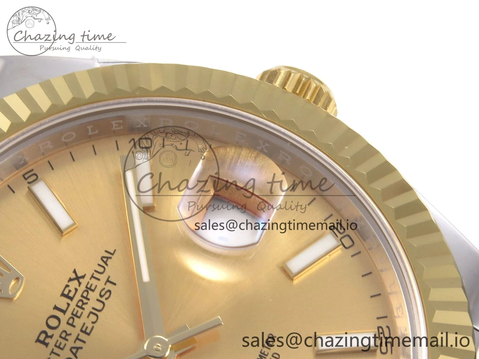 DateJust 41 126333 EWEF Best Edition YG Stick Dial on SS YG Jubilee Bracelet A3235