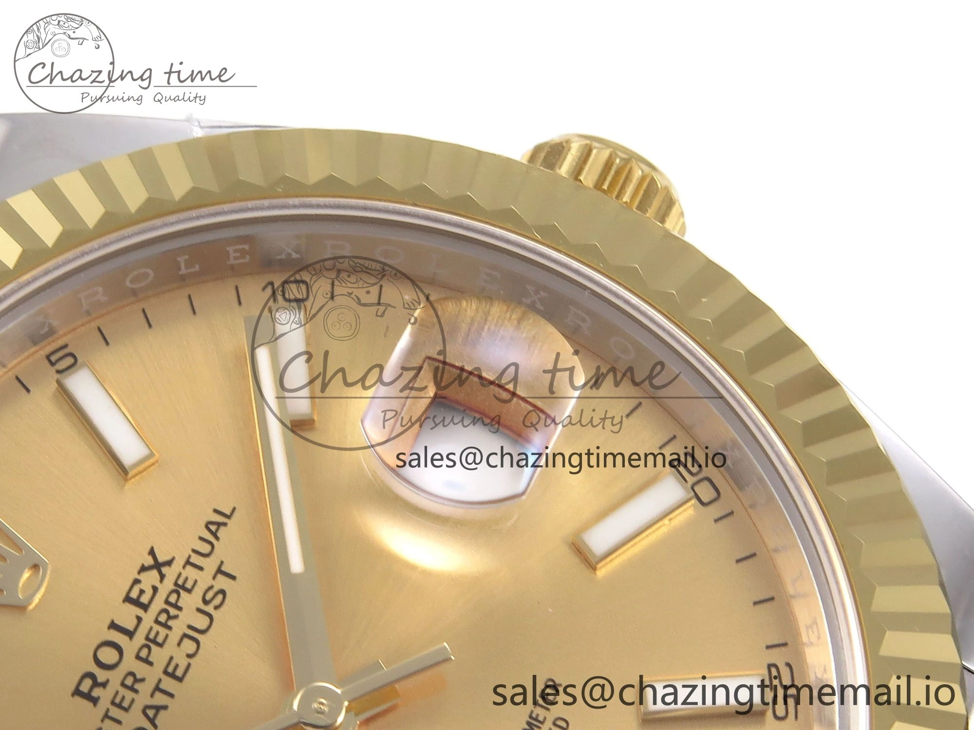 DateJust 41 126333 EWEF Best Edition YG Stick Dial on SS YG Jubilee Bracelet A3235