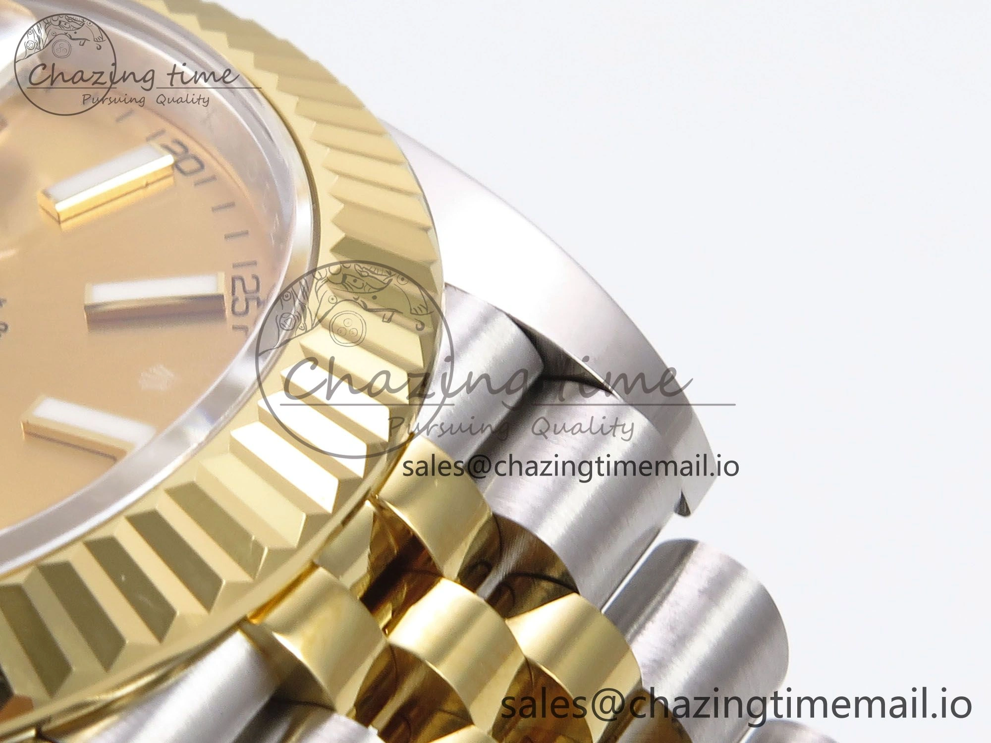DateJust 41 126333 EWEF Best Edition YG Stick Dial on SS YG Jubilee Bracelet A3235