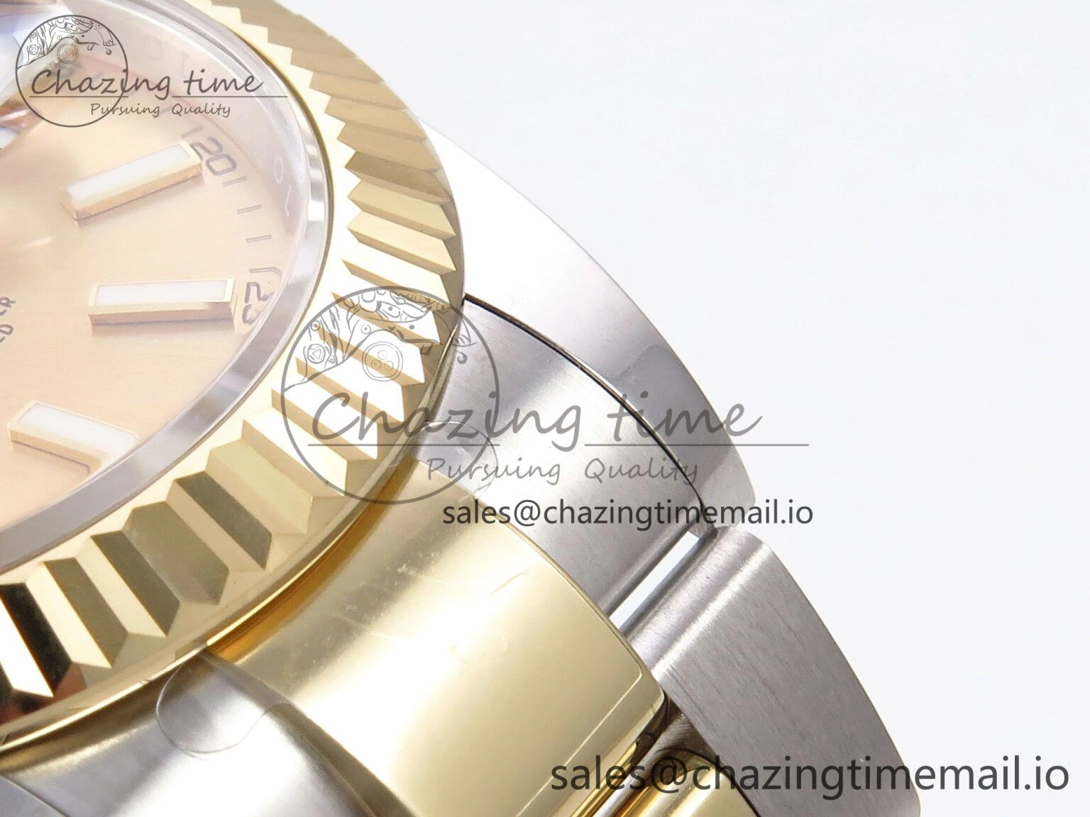 DateJust 41 126333 EWEF Best Edition YG Stick Dial on SS YG Oyster Bracelet A3235