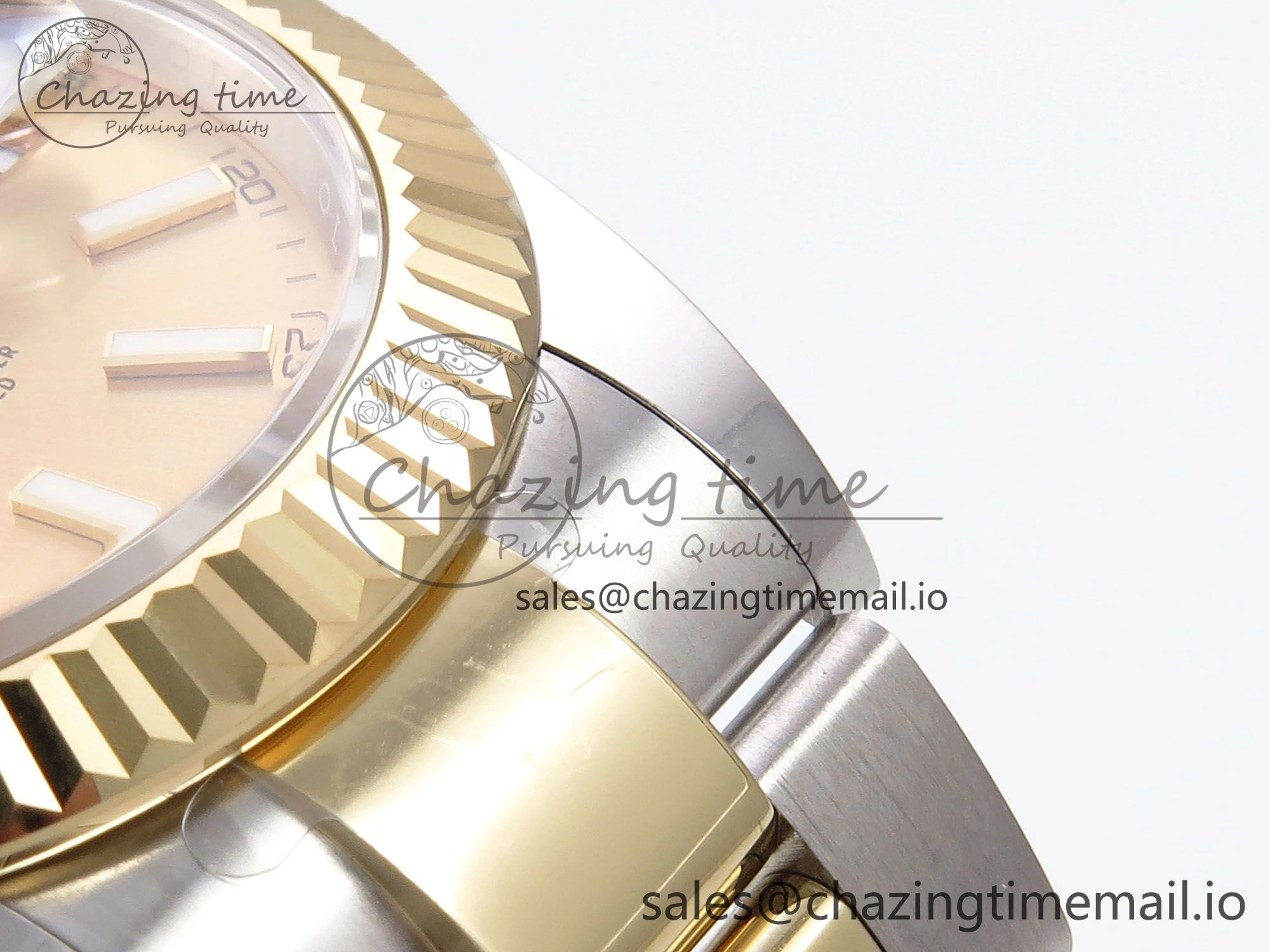 DateJust 41 126333 EWEF Best Edition YG Stick Dial on SS YG Oyster Bracelet A3235