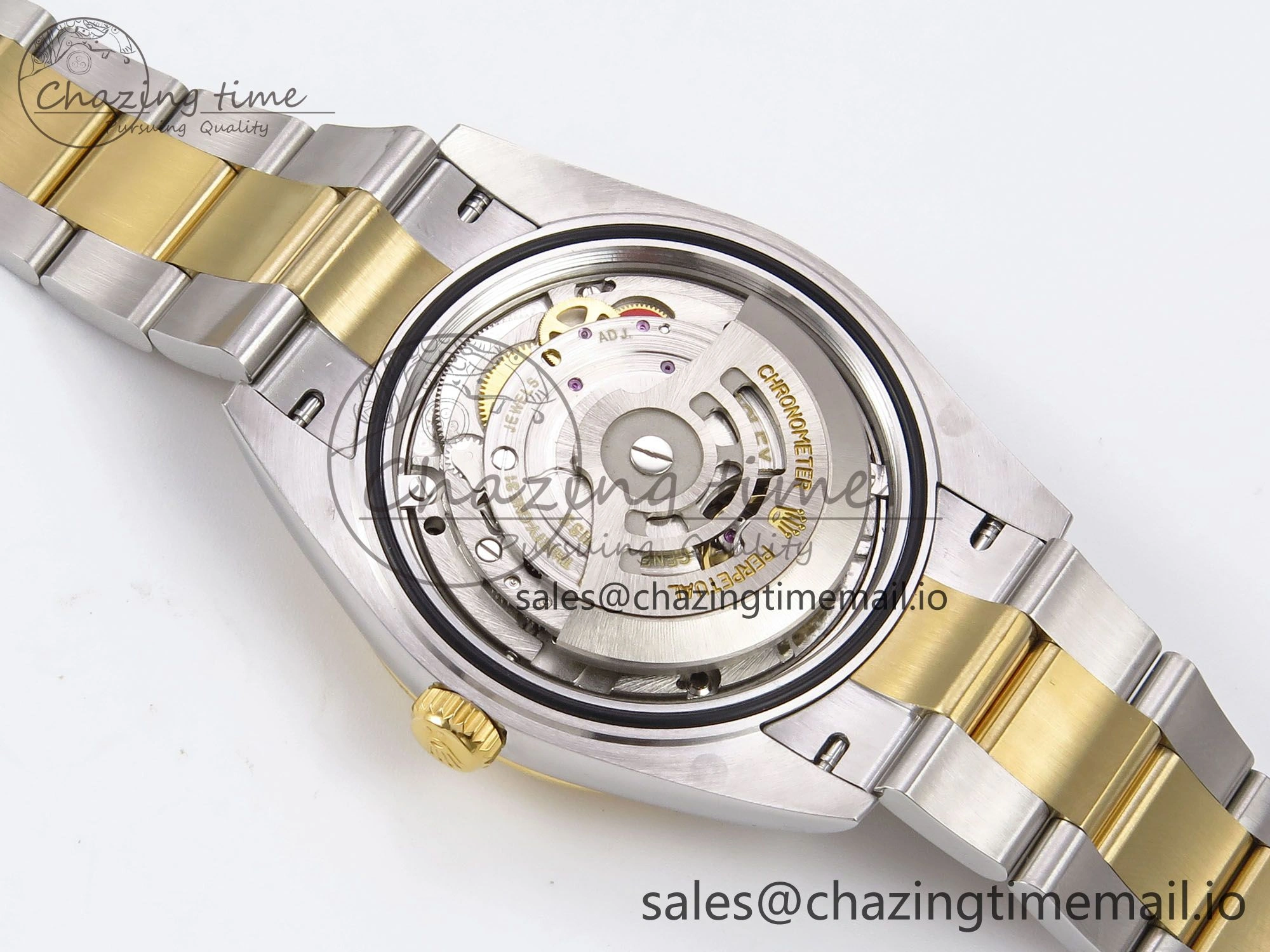 DateJust 41 126333 EWEF Best Edition YG Textured Dial on SS YG Oyster Bracelet A3235