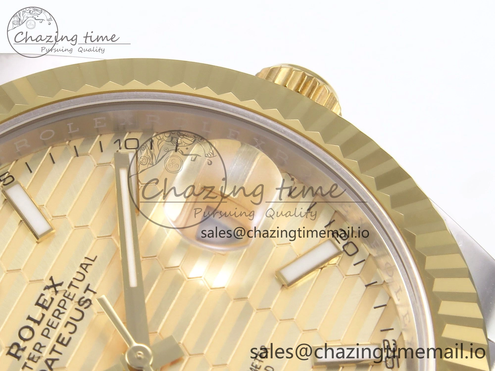 DateJust 41 126333 EWEF Best Edition YG Texuted Dial on SS YG Jubilee Bracelet A3235
