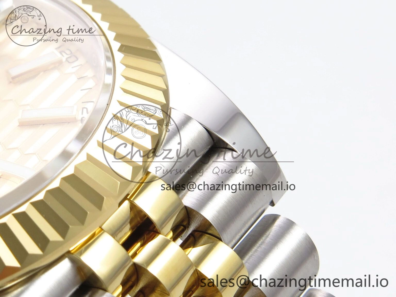 DateJust 41 126333 EWEF Best Edition YG Texuted Dial on SS YG Jubilee Bracelet A3235