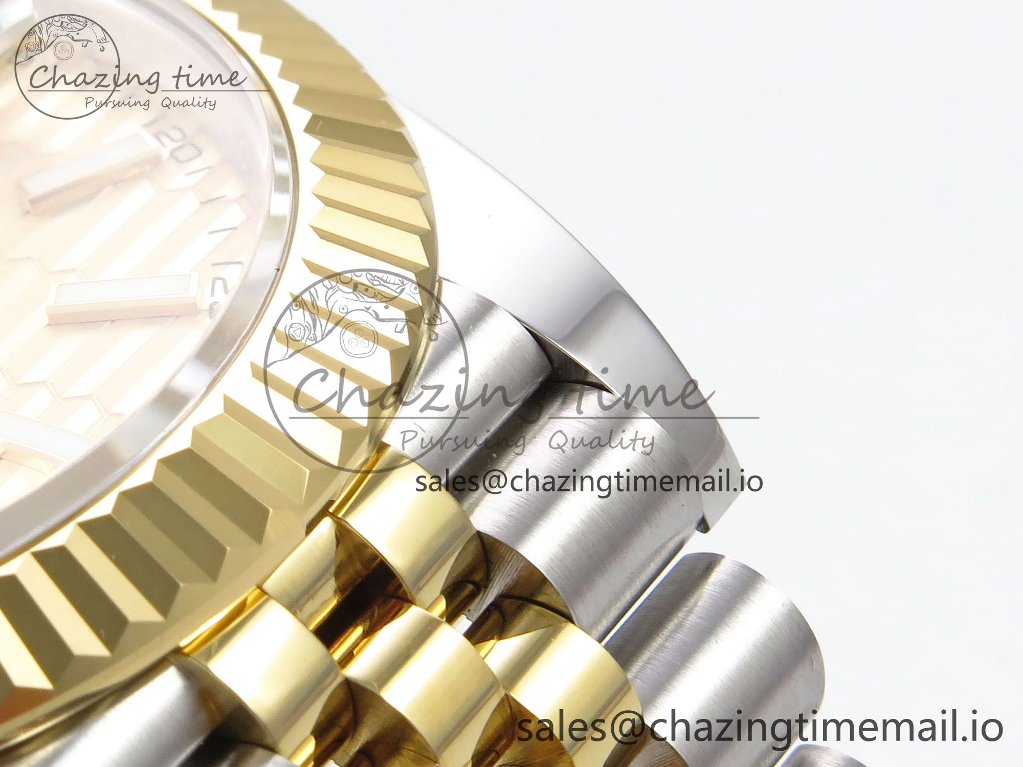 DateJust 41 126333 EWEF Best Edition YG Texuted Dial on SS YG Jubilee Bracelet A3235