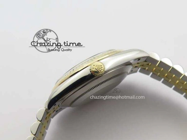 DateJust 41 126333 Noob 1:1 Best Edition YG Wrapped Black Dial Diam On SS YG Bracelet A3235