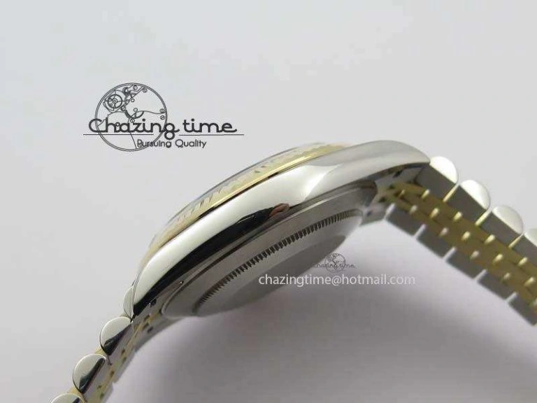 DateJust 41 126333 Noob 1:1 Best Edition YG Wrapped Black Dial Diam On SS YG Bracelet A3235