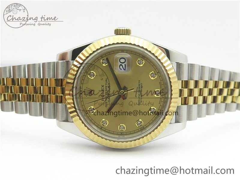 DateJust 41 126333 SS YG ARF 1:1 Best Edition 904L Steel YG Diamonds Dial on Jubilee Bracelet A2824