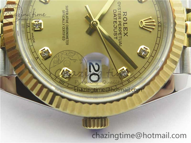 DateJust 41 126333 SS YG ARF 1:1 Best Edition 904L Steel YG Diamonds Dial on Jubilee Bracelet A2824