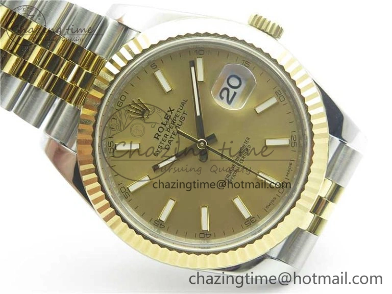 DateJust 41 126333 SS YG ARF 1:1 Best Edition 904L Steel YG Lumed Dial on Jubilee Bracelet A2824