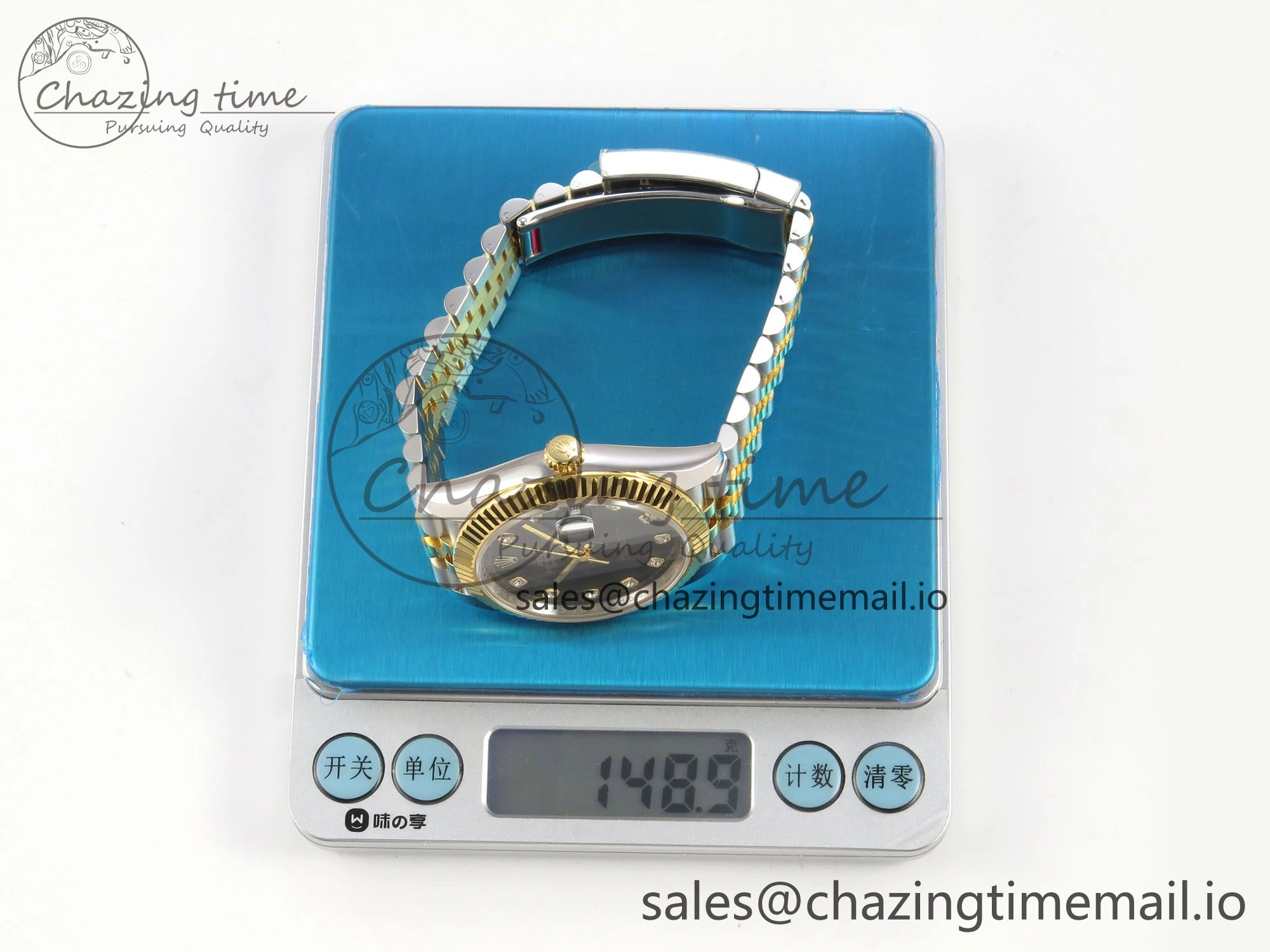 DateJust 41 126333 SS YG ARF 1:1 Best Edition Black Diamonds Dial on Jubilee Bracelet SH3235 (Weighted)