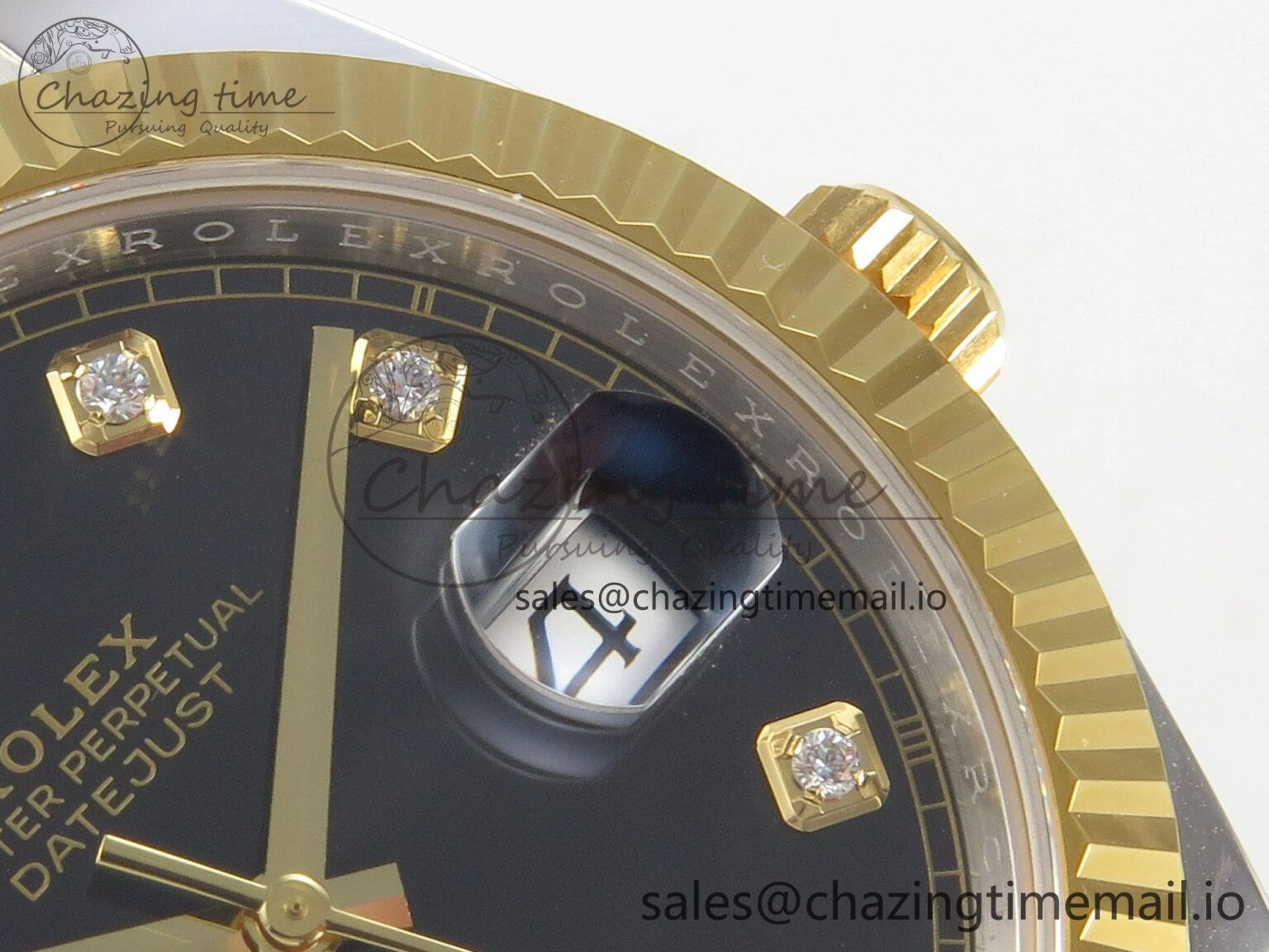 DateJust 41 126333 SS YG ARF 1:1 Best Edition Black Diamonds Dial on Oyster Bracelet SH3235 (Weighted)