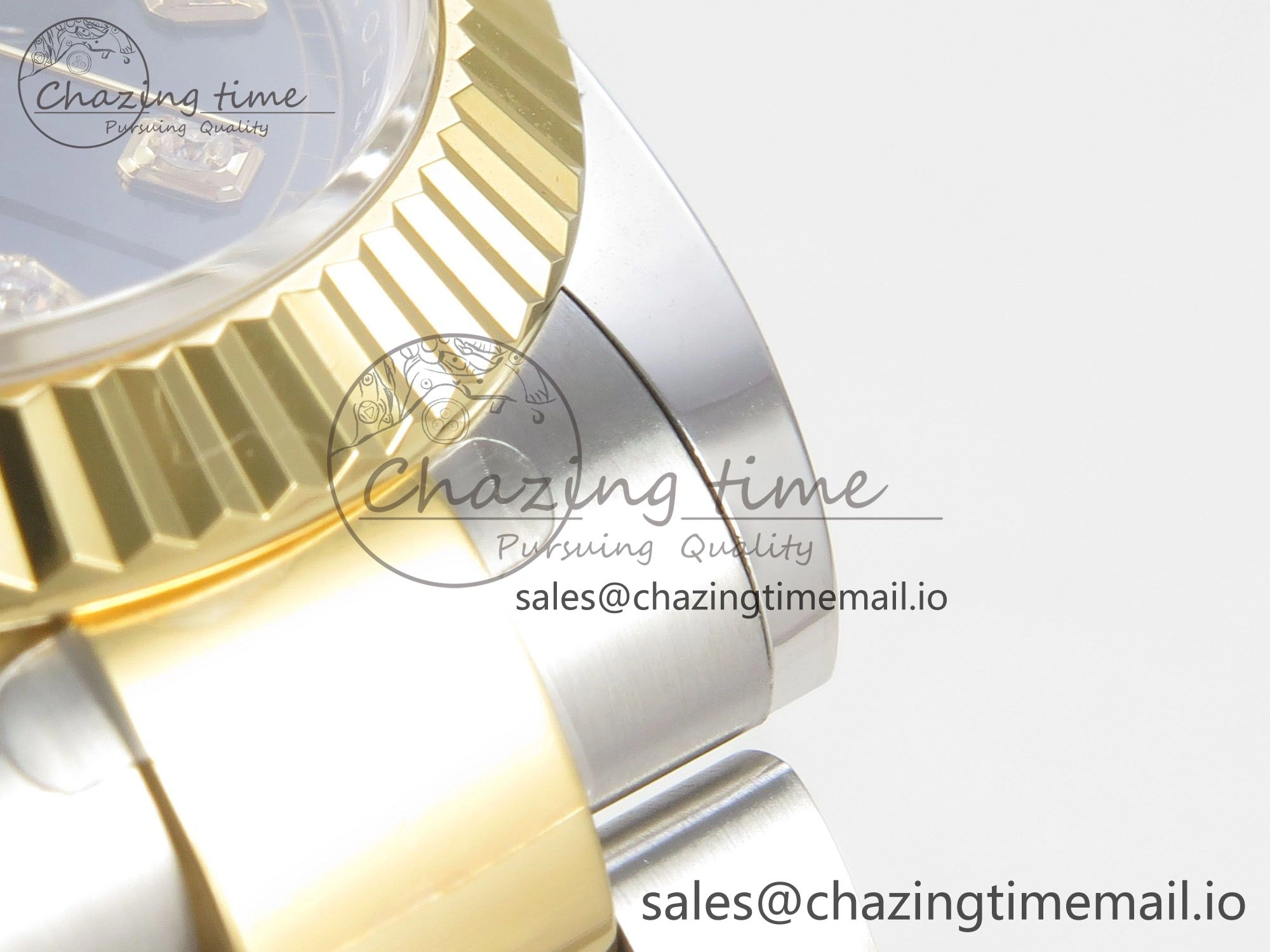 DateJust 41 126333 SS YG ARF 1:1 Best Edition Black Diamonds Dial on Oyster Bracelet SH3235 (Weighted)
