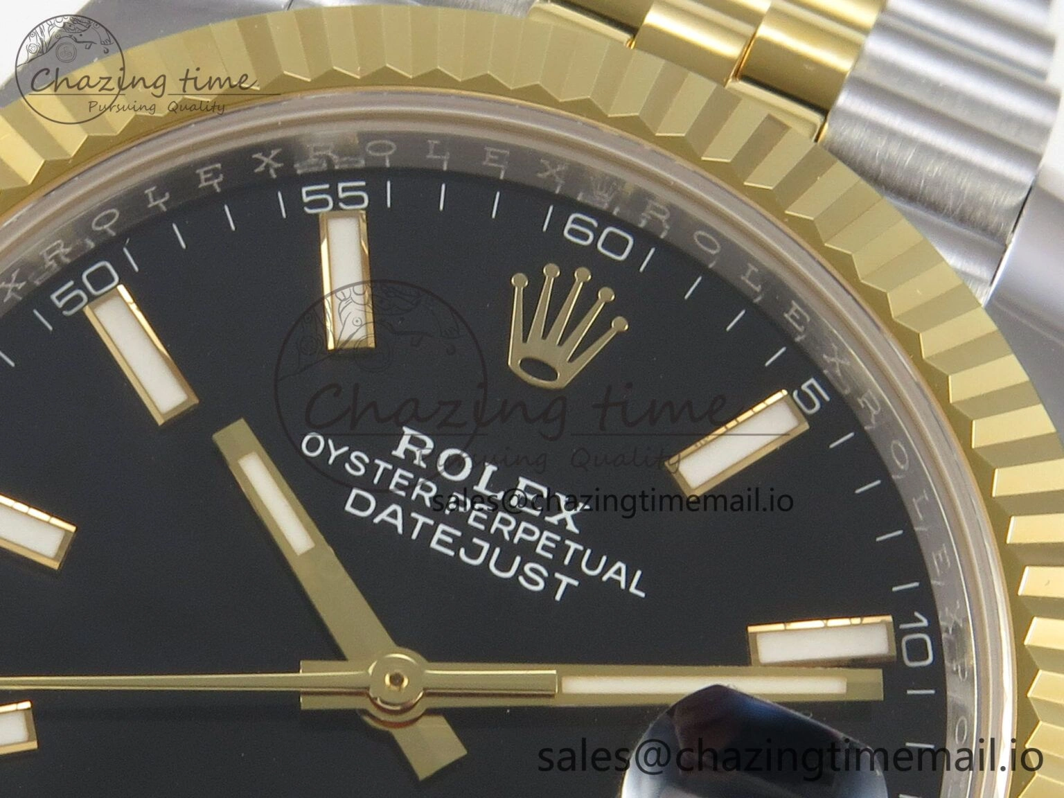 DateJust 41 126333 SS YG ARF 1:1 Best Edition Black Stick Dial on Jubilee Bracelet SH3235 (Weighted)