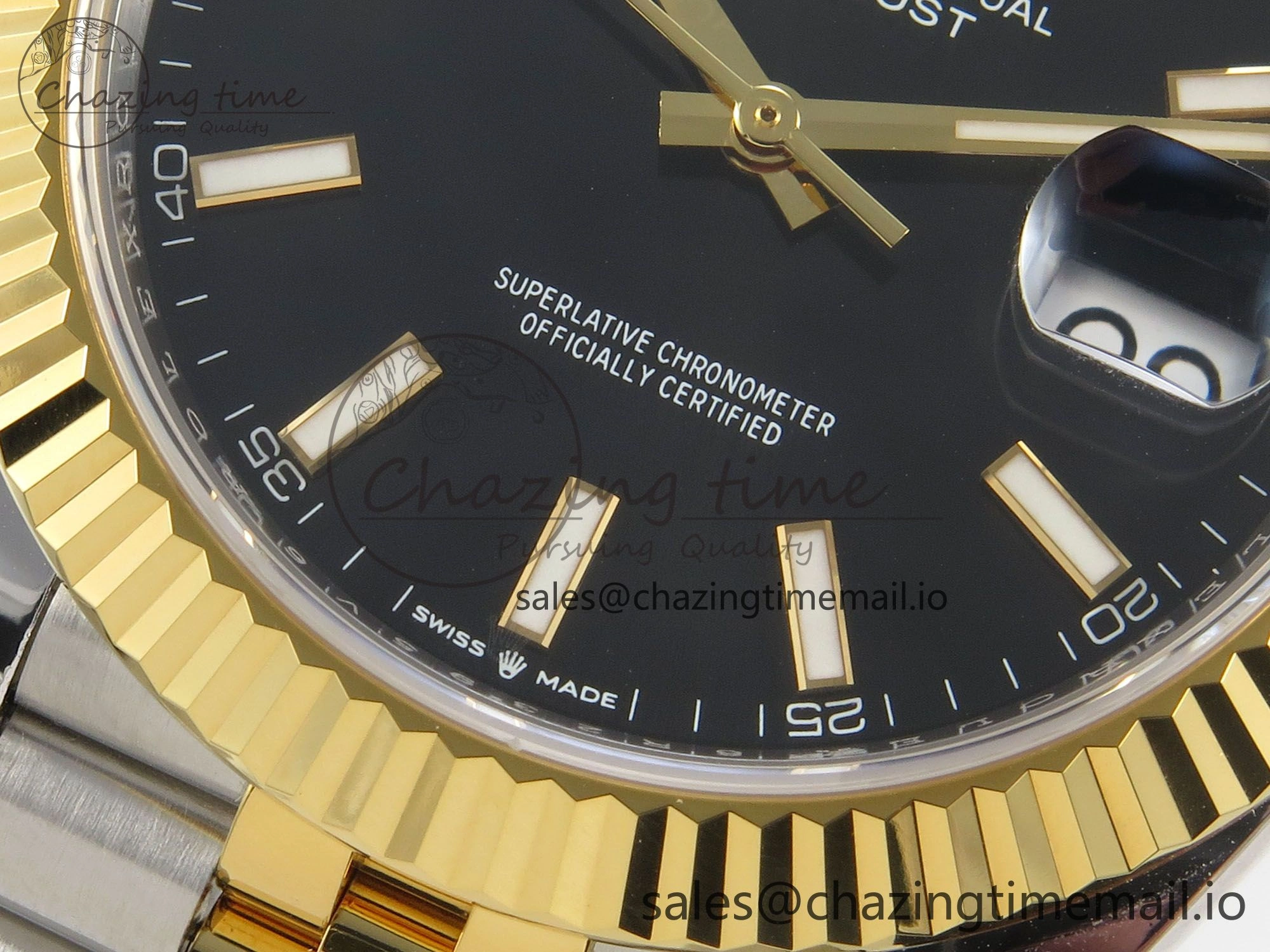 DateJust 41 126333 SS YG ARF 1:1 Best Edition Black Stick Dial on Jubilee Bracelet SH3235 (Weighted)