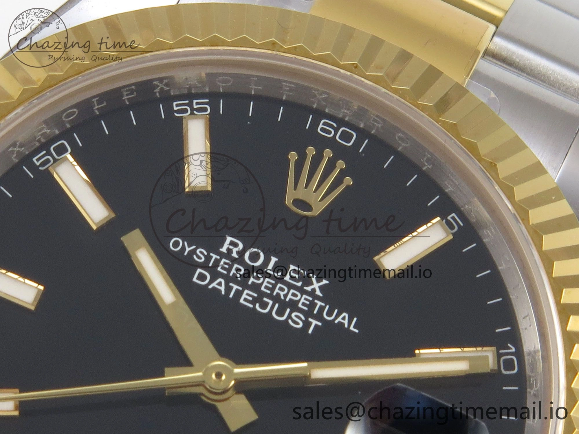 DateJust 41 126333 SS YG ARF 1:1 Best Edition Black Stick Dial on Oyster Bracelet SH3235 (Weighted)