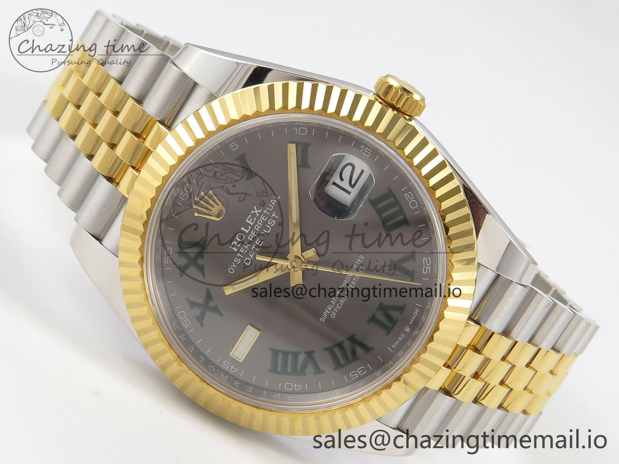 DateJust 41 126333 SS YG ARF 1:1 Best Edition Gray Roman Dial on Jubilee Bracelet SH3235 (Weighted)