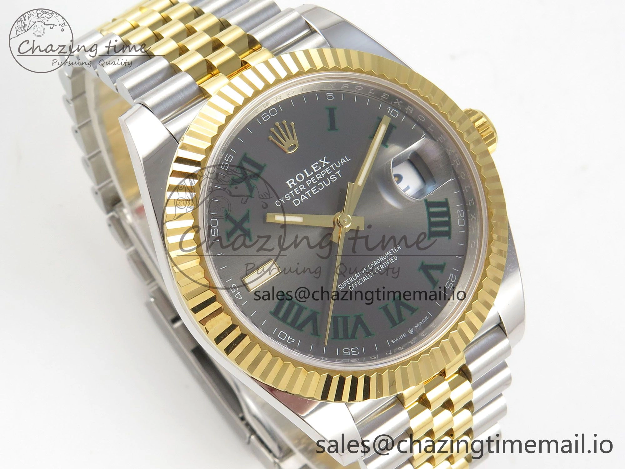 DateJust 41 126333 SS YG ARF 1:1 Best Edition Gray Roman Dial on Jubilee Bracelet SH3235 (Weighted)