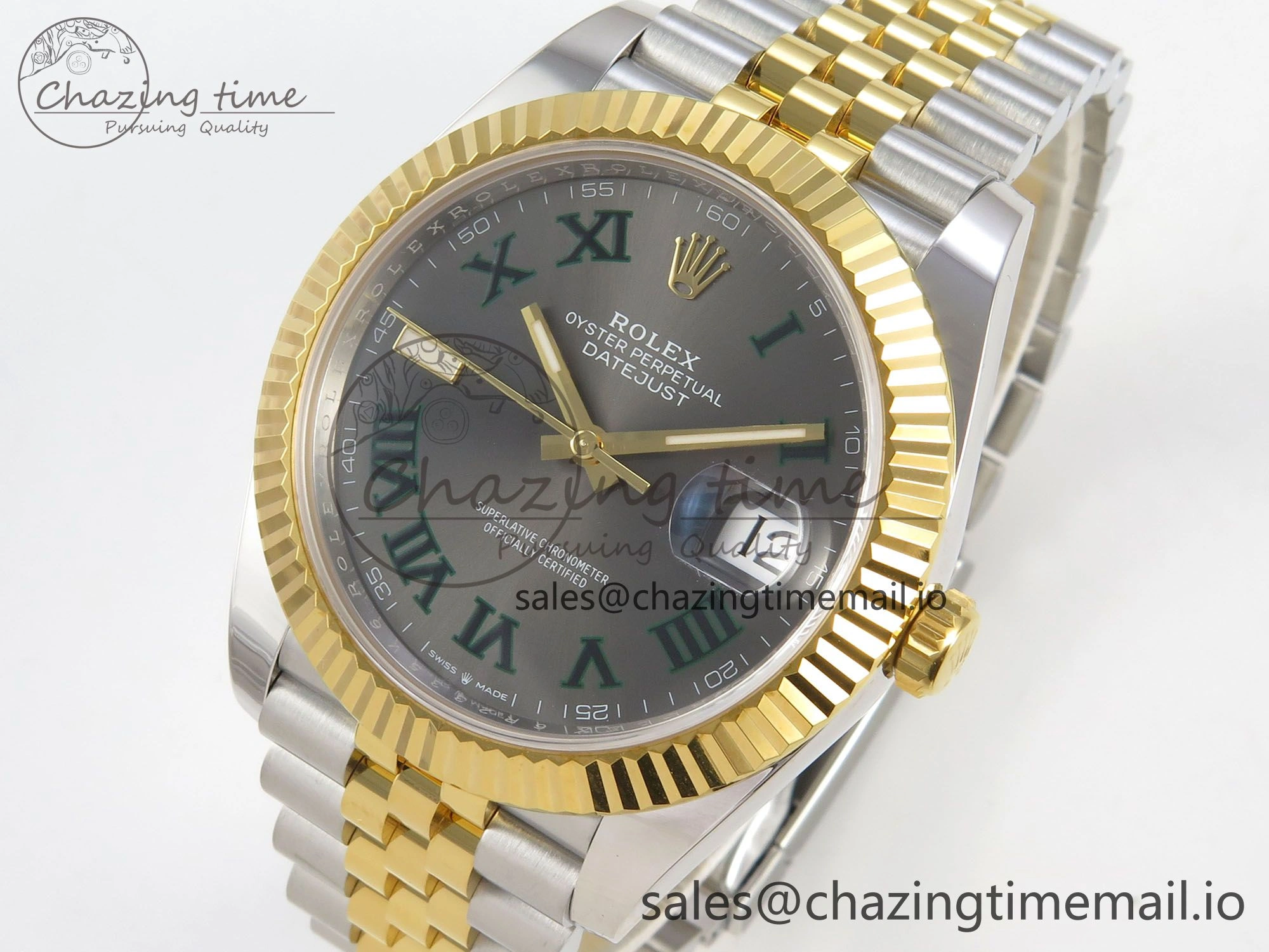 DateJust 41 126333 SS YG ARF 1:1 Best Edition Gray Roman Dial on Jubilee Bracelet SH3235 (Weighted)