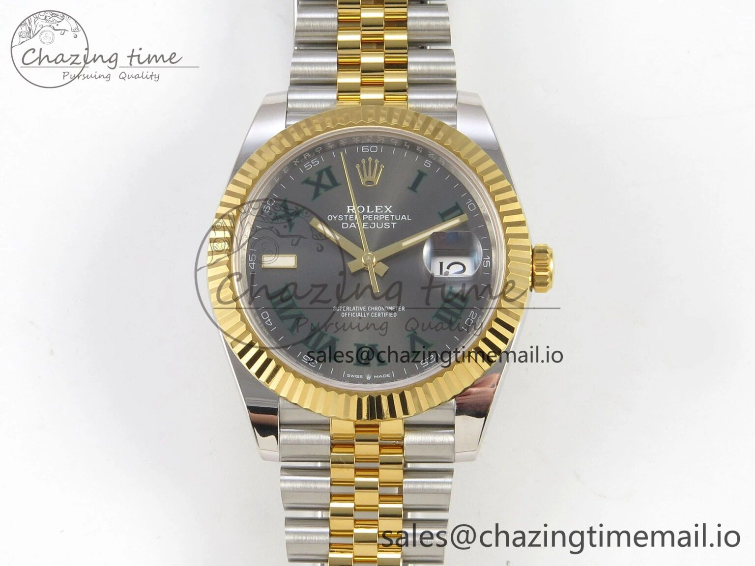 DateJust 41 126333 SS YG ARF 1:1 Best Edition Gray Roman Dial on Jubilee Bracelet SH3235 (Weighted)