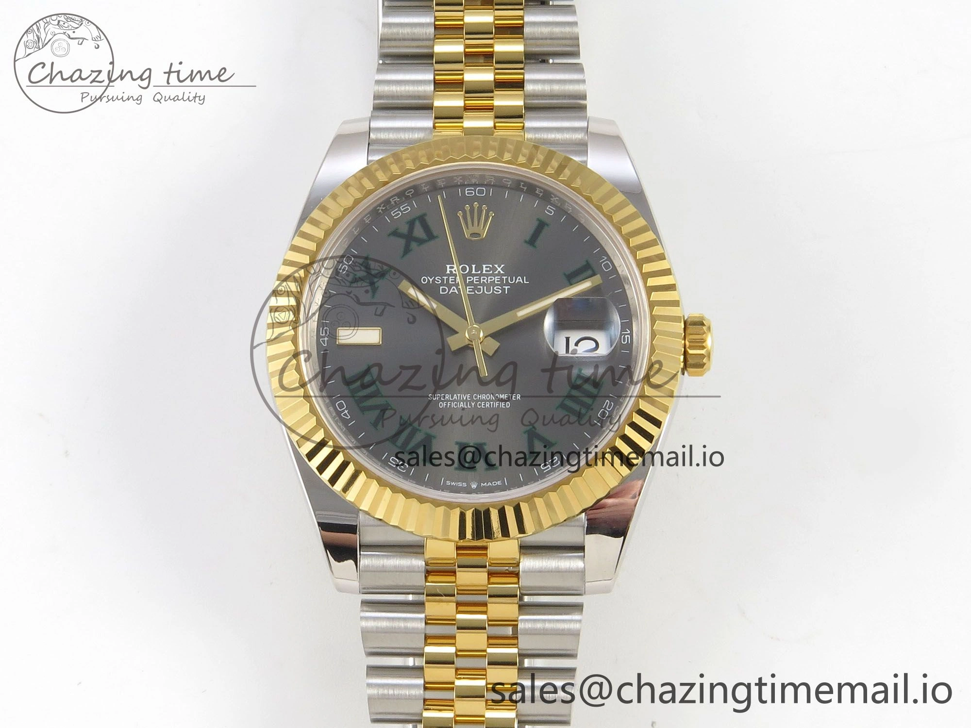 DateJust 41 126333 SS YG ARF 1:1 Best Edition Gray Roman Dial on Jubilee Bracelet SH3235 (Weighted)