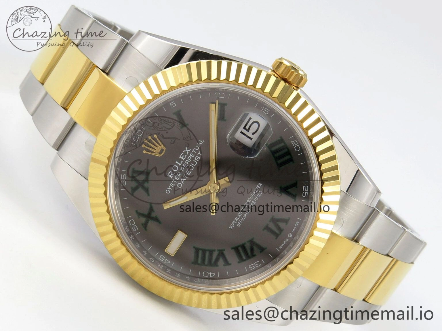 DateJust 41 126333 SS YG ARF 1:1 Best Edition Gray Roman Dial on Oyster Bracelet SH3235 (Weighted)