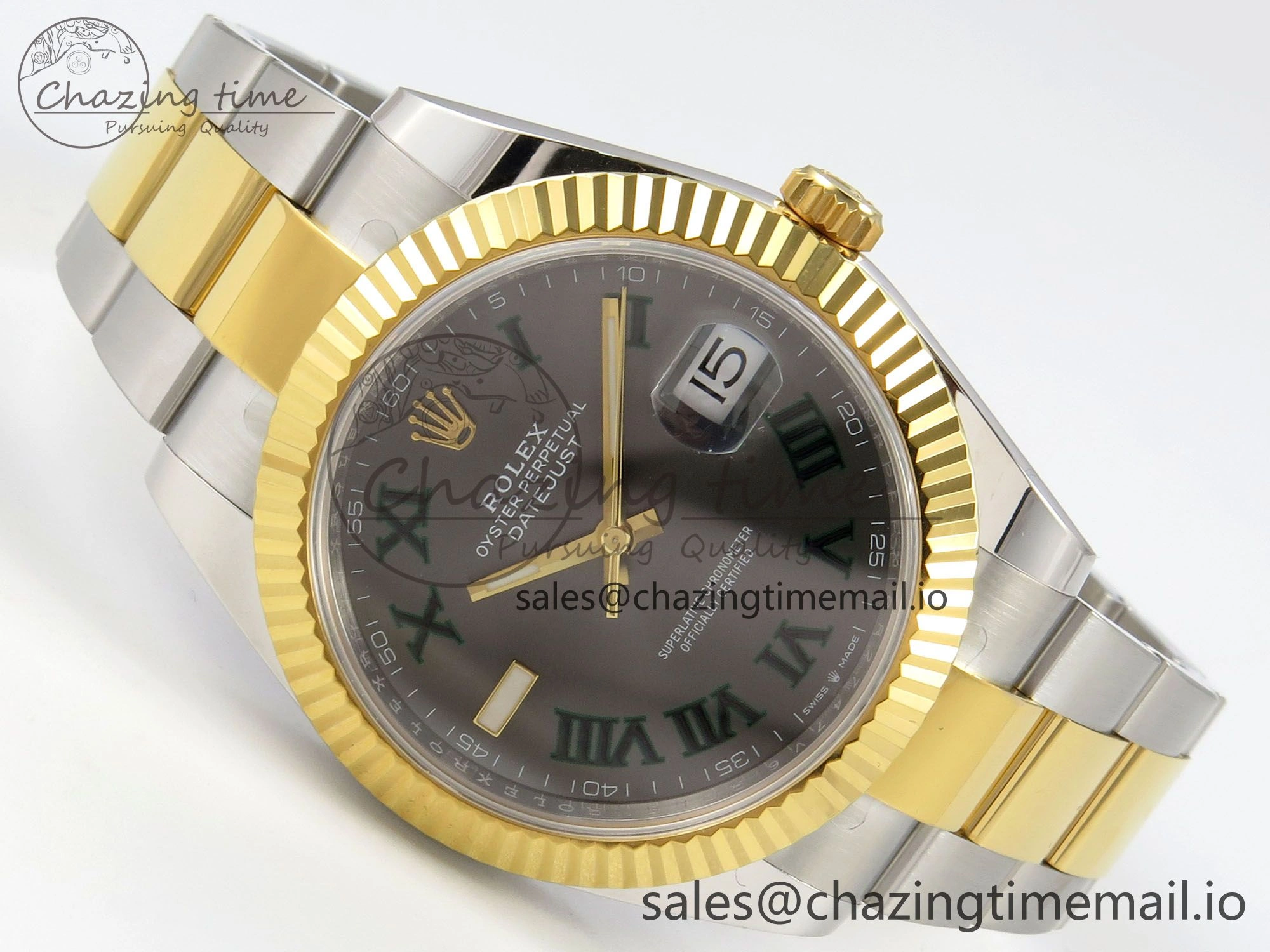 DateJust 41 126333 SS YG ARF 1:1 Best Edition Gray Roman Dial on Oyster Bracelet SH3235 (Weighted)