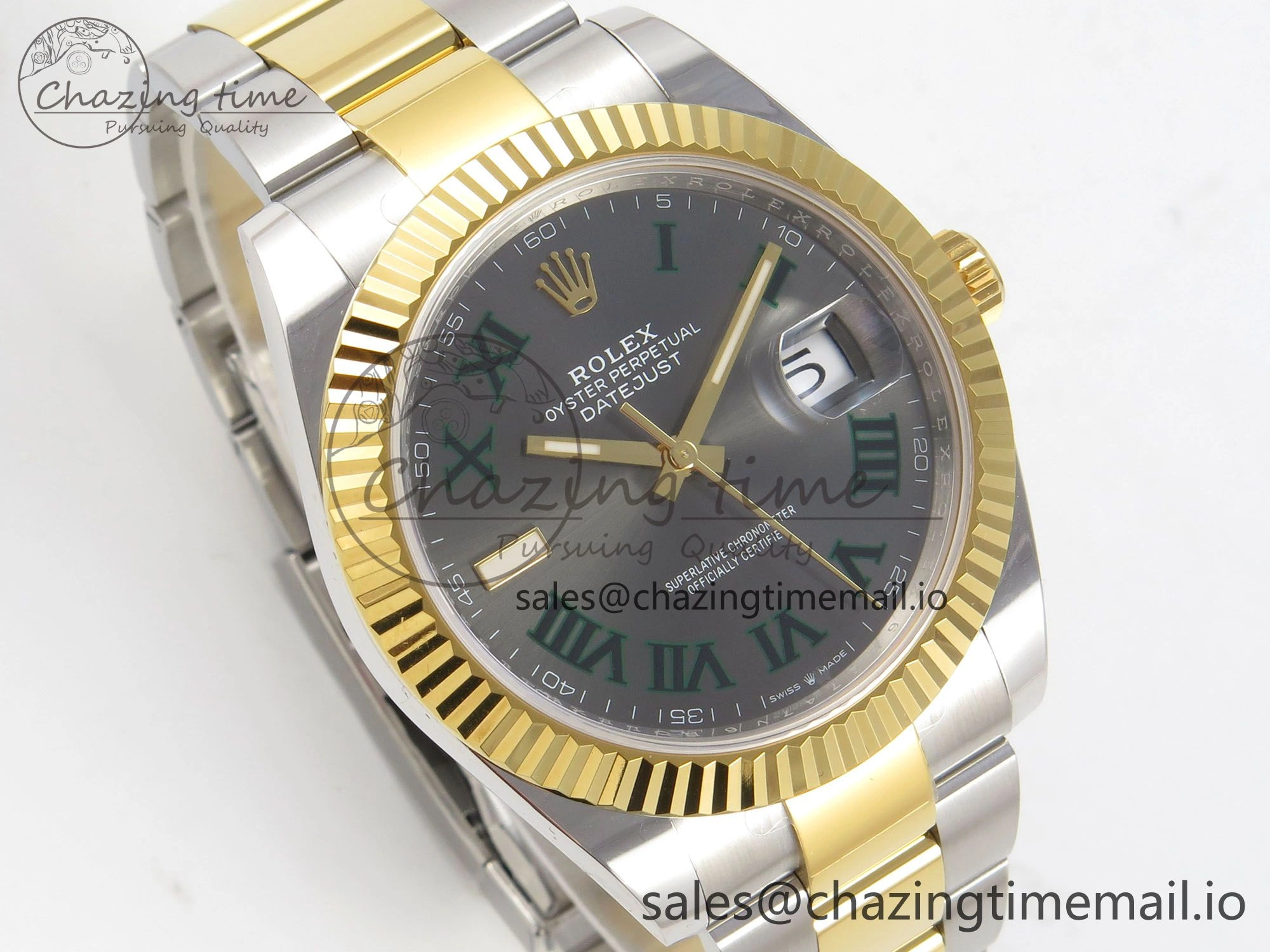 DateJust 41 126333 SS YG ARF 1:1 Best Edition Gray Roman Dial on Oyster Bracelet SH3235 (Weighted)