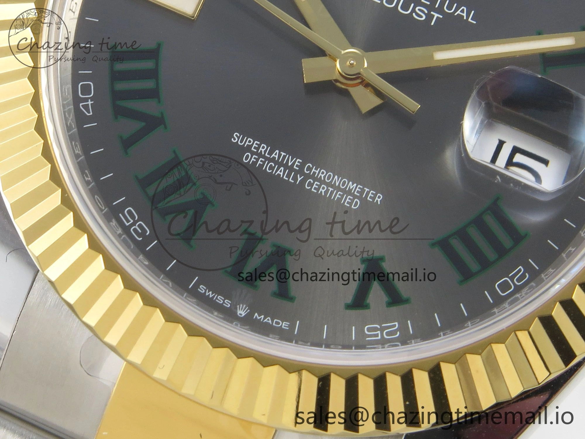 DateJust 41 126333 SS YG ARF 1:1 Best Edition Gray Roman Dial on Oyster Bracelet SH3235 (Weighted)